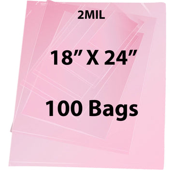 Pink Anti Static Bags 2 Mil 18" X 24" 100 Bags
